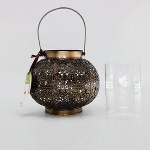 Debi Lilly Metal Lantern | Flower Base